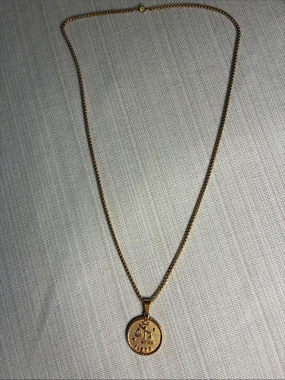 Textured Gold Coin Pendant Necklace for Women NWOT